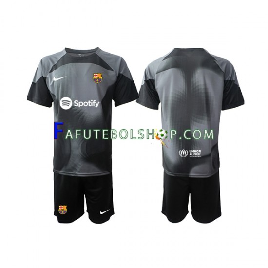 Camisa Goleiro 2 FC Barcelona 2022-2023 manga curta ,infantil