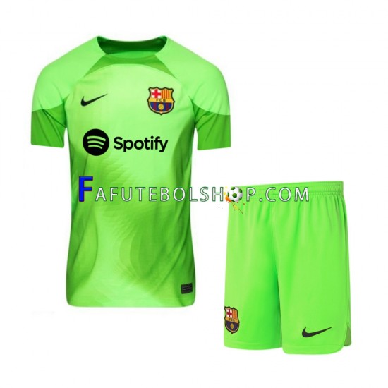 Camisa Goleiro 1 FC Barcelona 2022-2023 manga curta ,infantil