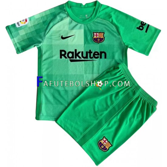 Camisa Goleiro 3 FC Barcelona 2021-2022 manga curta ,infantil