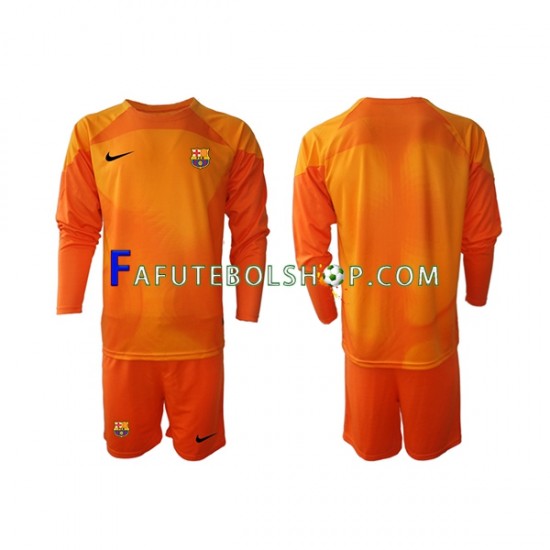 Camisa Goleiro 3 FC Barcelona 2022-2023 manga longa ,infantil