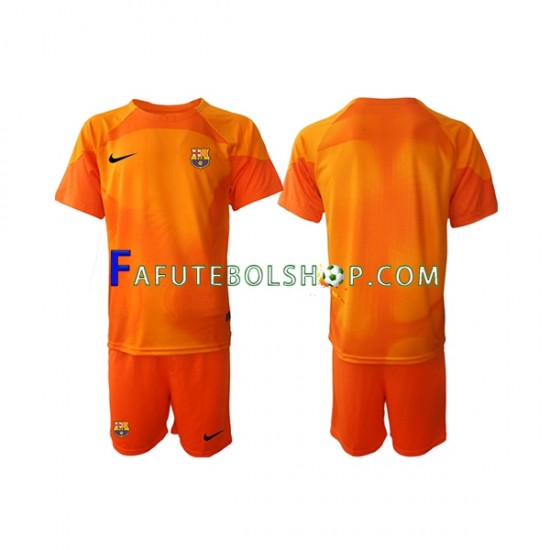 Camisa Goleiro 3 FC Barcelona 2022-2023 manga curta ,infantil