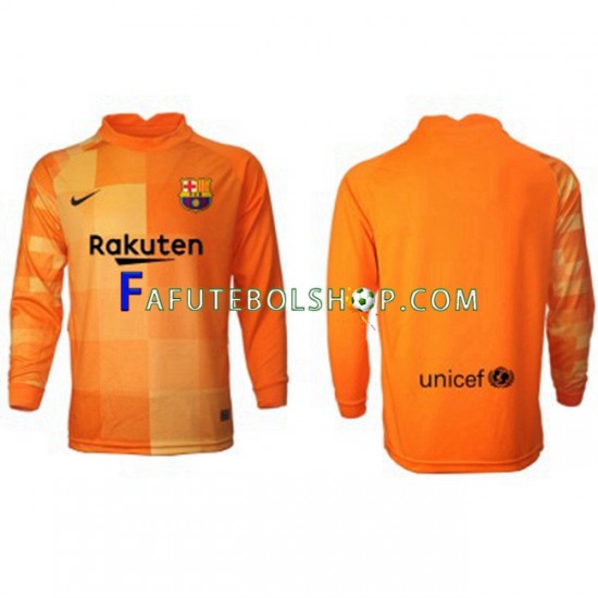 Camisa Goleiro 1 FC Barcelona 2021-2022 manga longa ,Masculino