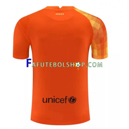 Camisa Goleiro 1 FC Barcelona 2021-2022 manga curta ,Masculino