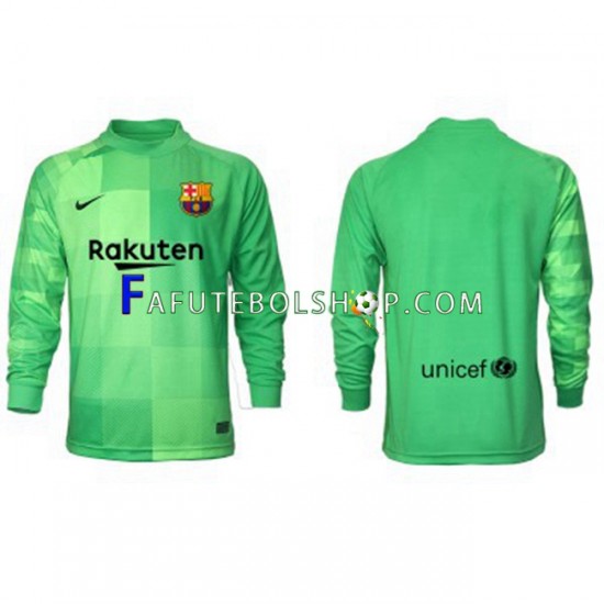 Camisa Goleiro 3 FC Barcelona 2021-2022 manga longa ,Masculino