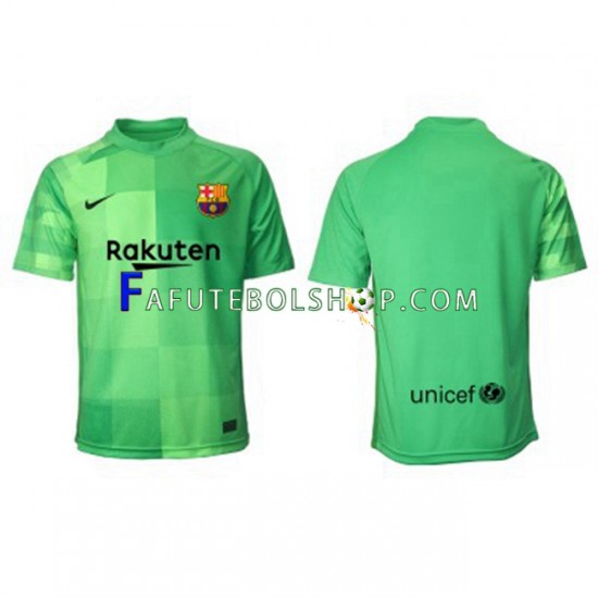 Camisa Goleiro 3 FC Barcelona 2021-2022 manga curta ,Masculino