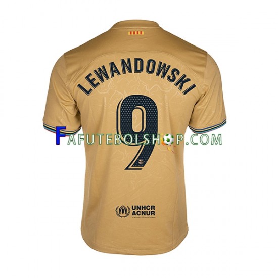 Camisa 2 FC Barcelona Lewandowski 9 2022-2023 manga curta ,Masculino