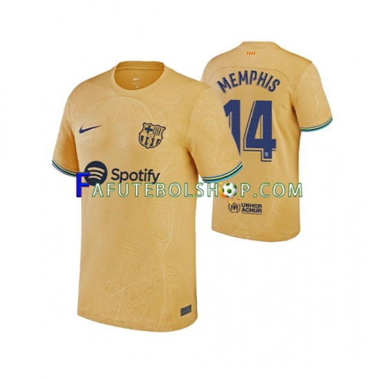 Camisa 2 FC Barcelona Memphis Depay 14 2022-2023 manga curta ,Masculino