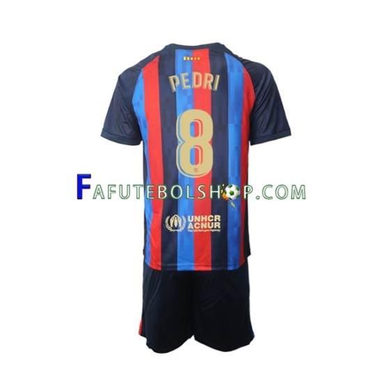 Camisa 1 FC Barcelona Pedri 8 2022-2023 manga curta ,infantil