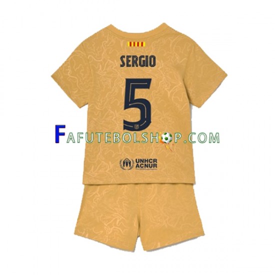 Camisa 2 FC Barcelona Sergio Busquets 5 2022-2023 manga curta ,infantil