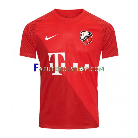 Camisa 1 FC Utrecht 2021-2022 manga curta ,Masculino