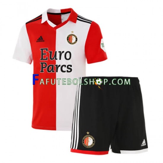 Camisa 1 Feyenoord Rotterdam 2022-2023 manga curta ,infantil