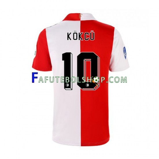 Camisa 1 Feyenoord Rotterdam Orkun Kokcu 10 2022-2023 manga curta ,Masculino