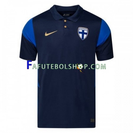 Camisa 2 Finlândia Euro 2020 manga curta ,Masculino