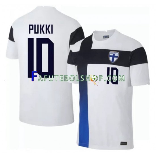 Camisa 1 Finlândia Teemu Pukki 10 Euro 2020 manga curta ,Masculino