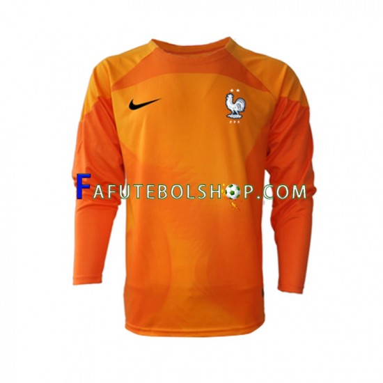 Camisa Goleiro 2 França Copa Do Mundo 2022 manga longa ,Masculino