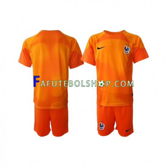 Camisa Goleiro 2 França Copa Do Mundo 2022 manga curta ,infantil