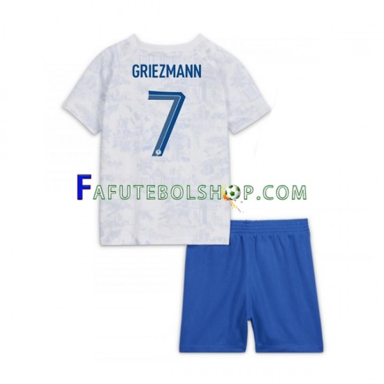 Camisa 2 França Griezmann 7 Copa Do Mundo 2022 manga curta ,infantil