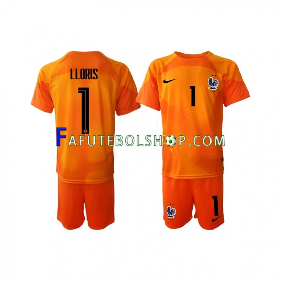 Camisa Goleiro 2 França Hugo Lloris 1 Copa Do Mundo 2022 manga curta ,infantil