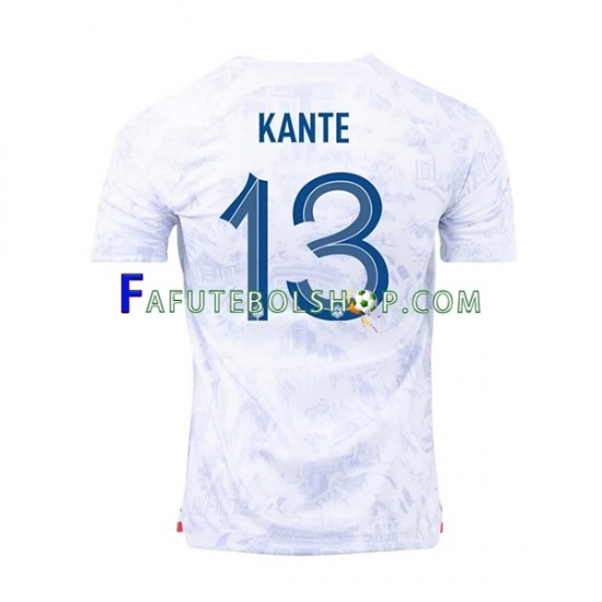 Camisa 2 França Kante 13 Copa Do Mundo 2022 manga curta ,Masculino