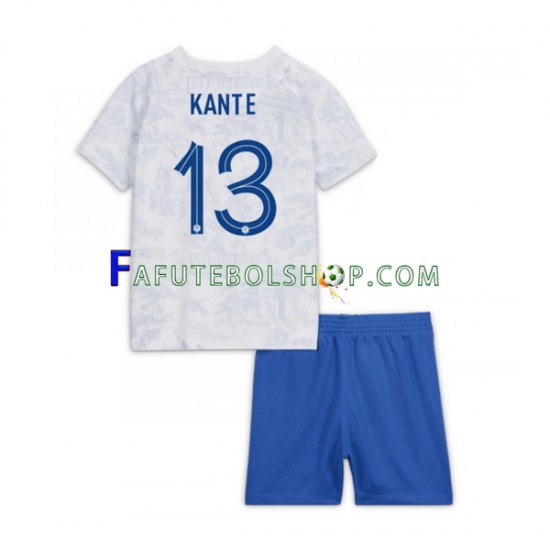 Camisa 2 França Kante 13 Copa Do Mundo 2022 manga curta ,infantil