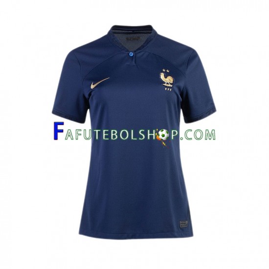 Camisa 1 França Copa Do Mundo 2022 manga curta ,Feminino