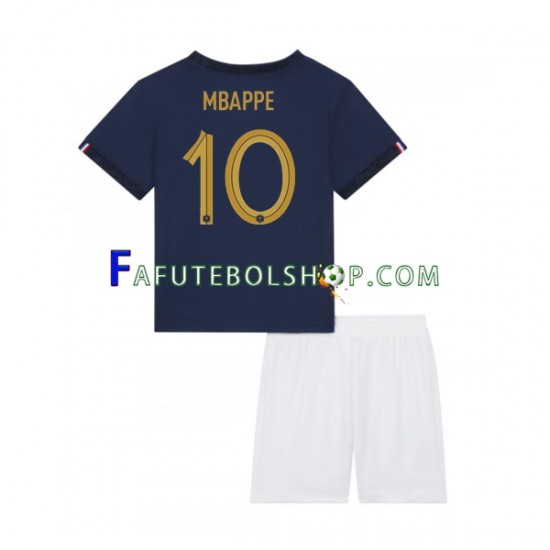 Camisa 1 França Mbappé 10 Copa Do Mundo 2022 manga curta ,infantil