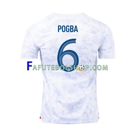 Camisa 2 França Pogba 6 Copa Do Mundo 2022 manga curta ,Masculino