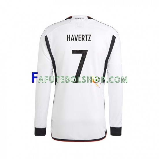 Camisa 1 Alemanha Havertz 7 Copa Do Mundo 2022 manga longa ,Masculino