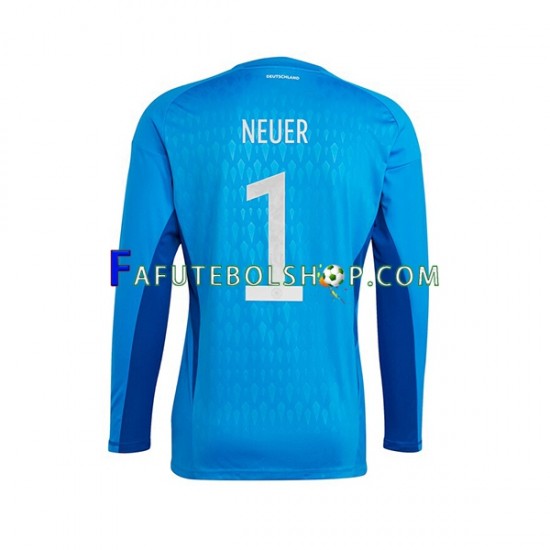 Camisa Goleiro 1 Alemanha Manuel Neuer 1 Copa Do Mundo 2022 manga curta ,Masculino