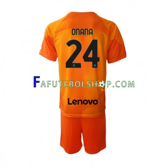 Camisa Goleiro 4 Internazionale Andre Onana 24 2022-2023 manga curta ,infantil