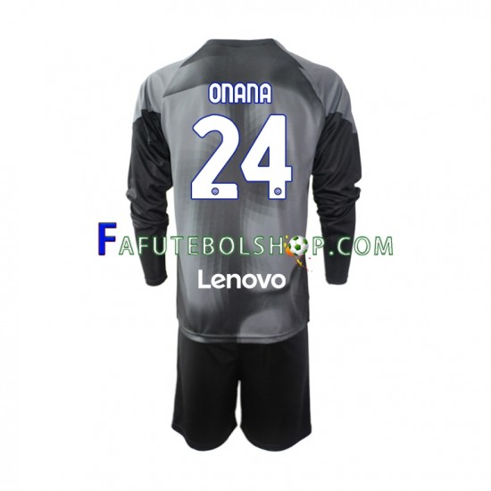 Camisa Goleiro 1 Internazionale Andre Onana 24 2022-2023 manga longa ,infantil