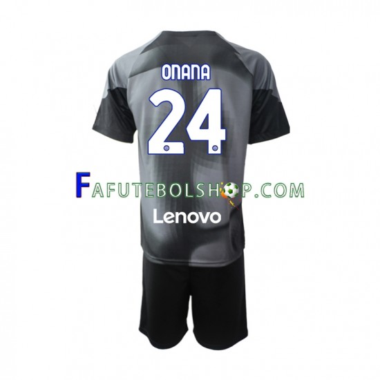 Camisa Goleiro 1 Internazionale Andre Onana 24 2022-2023 manga curta ,infantil