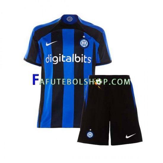 Camisa 1 Internazionale 2022-2023 manga curta ,infantil