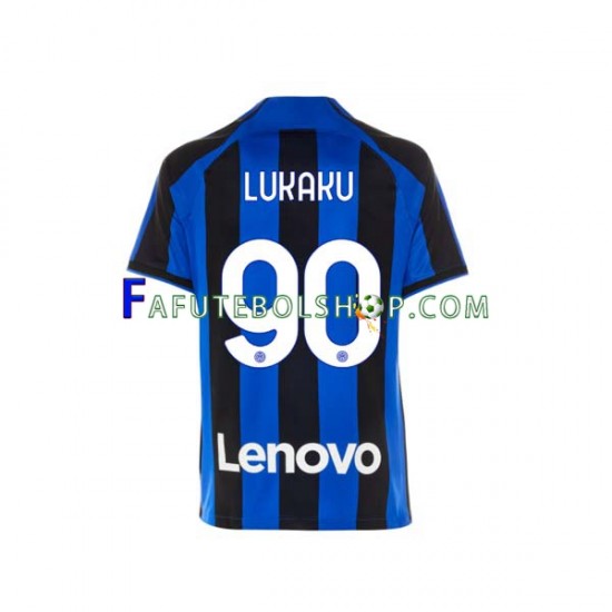 Camisa 1 Internazionale Romelu Lukaku 90 2022-2023 manga curta ,Masculino