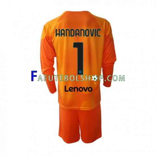 Camisa Goleiro 4 Internazionale Samir Handanovic 1 2022-2023 manga longa ,infantil