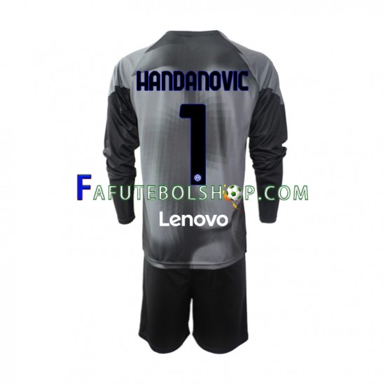 Camisa Goleiro 1 Internazionale Samir Handanovic 1 2022-2023 manga longa ,infantil