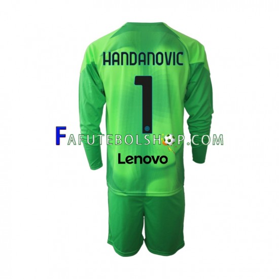 Camisa Goleiro 3 Internazionale Samir Handanovic 1 2022-2023 manga longa ,infantil