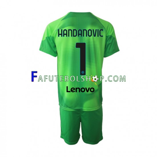 Camisa Goleiro 3 Internazionale Samir Handanovic 1 2022-2023 manga curta ,infantil