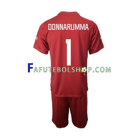 Camisa Goleiro 2 Itália Donnarumma 1 2022-2023 manga curta ,infantil