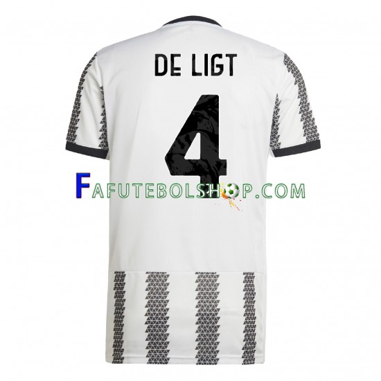 Camisa 1 Juventus De Ligt 4 2022-2023 manga curta ,Masculino