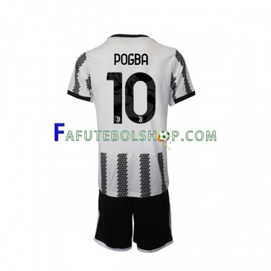 Camisa 1 Juventus Pogba 10 2022-2023 manga curta ,infantil