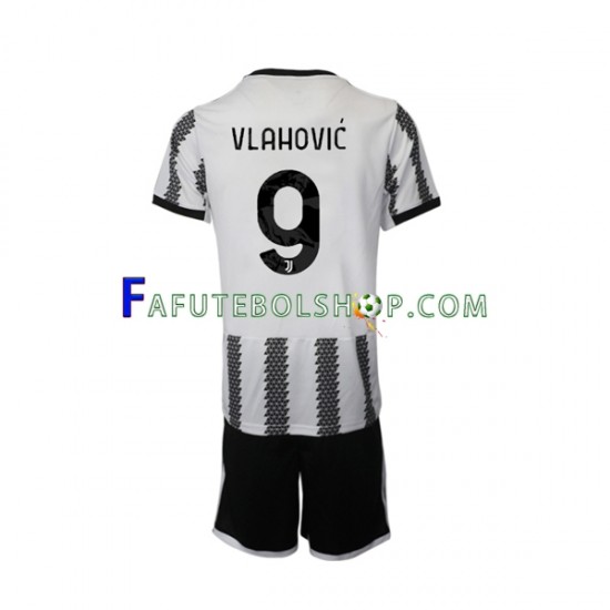 Camisa 1 Juventus Vlahovic 9 2022-2023 manga curta ,infantil