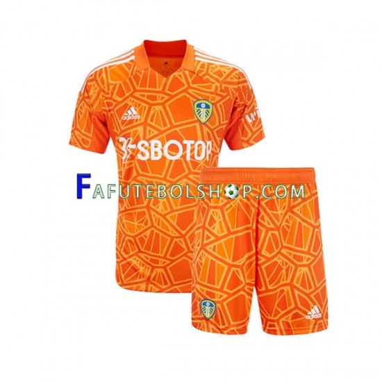 Camisa Goleiro 2 Leeds United 2022-2023 manga curta ,infantil