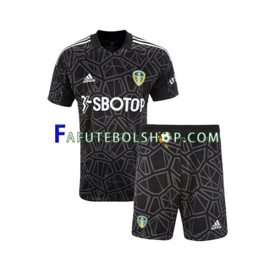 Camisa Goleiro 1 Leeds United 2022-2023 manga curta ,infantil