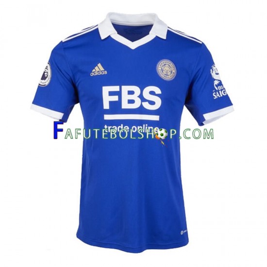 Camisa 1 Leicester City 2022-2023 manga curta ,Masculino