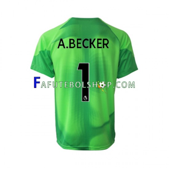 Camisa Goleiro 3 Liverpool A.Becker 1 2022-2023 manga curta ,Masculino