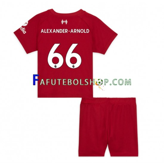 Camisa 1 Liverpool Alexander-Arnold 66 2022-2023 manga curta ,infantil