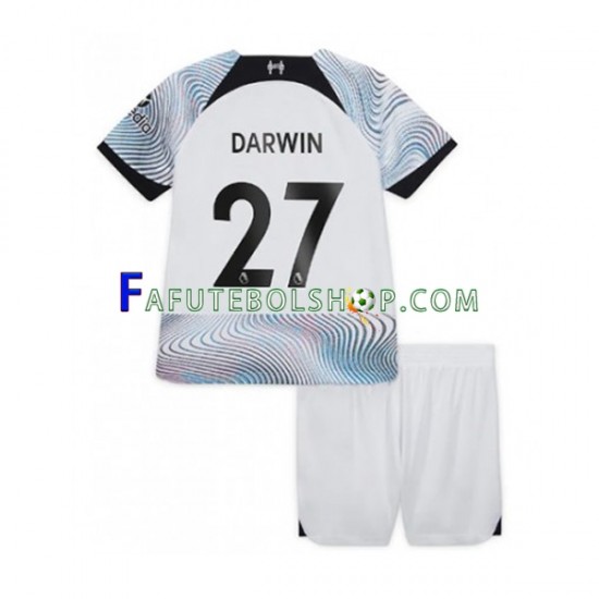 Camisa 2 Liverpool Darwin Nunez 27 2022-2023 manga curta ,infantil