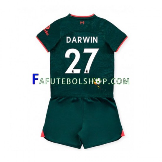 Camisa 3 Liverpool Darwin Nunez 27 2022-2023 manga curta ,infantil