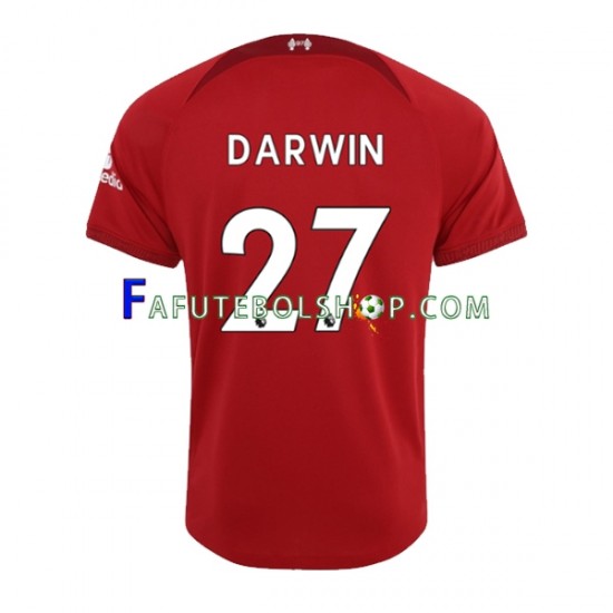 Camisa 1 Liverpool Darwin Nunez 27 2022-2023 manga curta ,Masculino